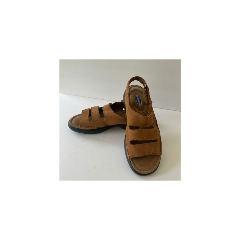 Dr. Scholl's Haley Brown Leather Comfort Sandals Women's Size 6